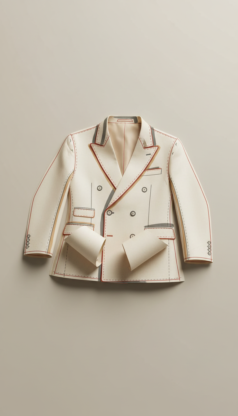 Patron veste croisée homme double boutonnage