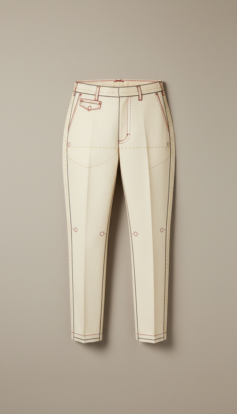 Patron pantalon tailleur classique ajusté