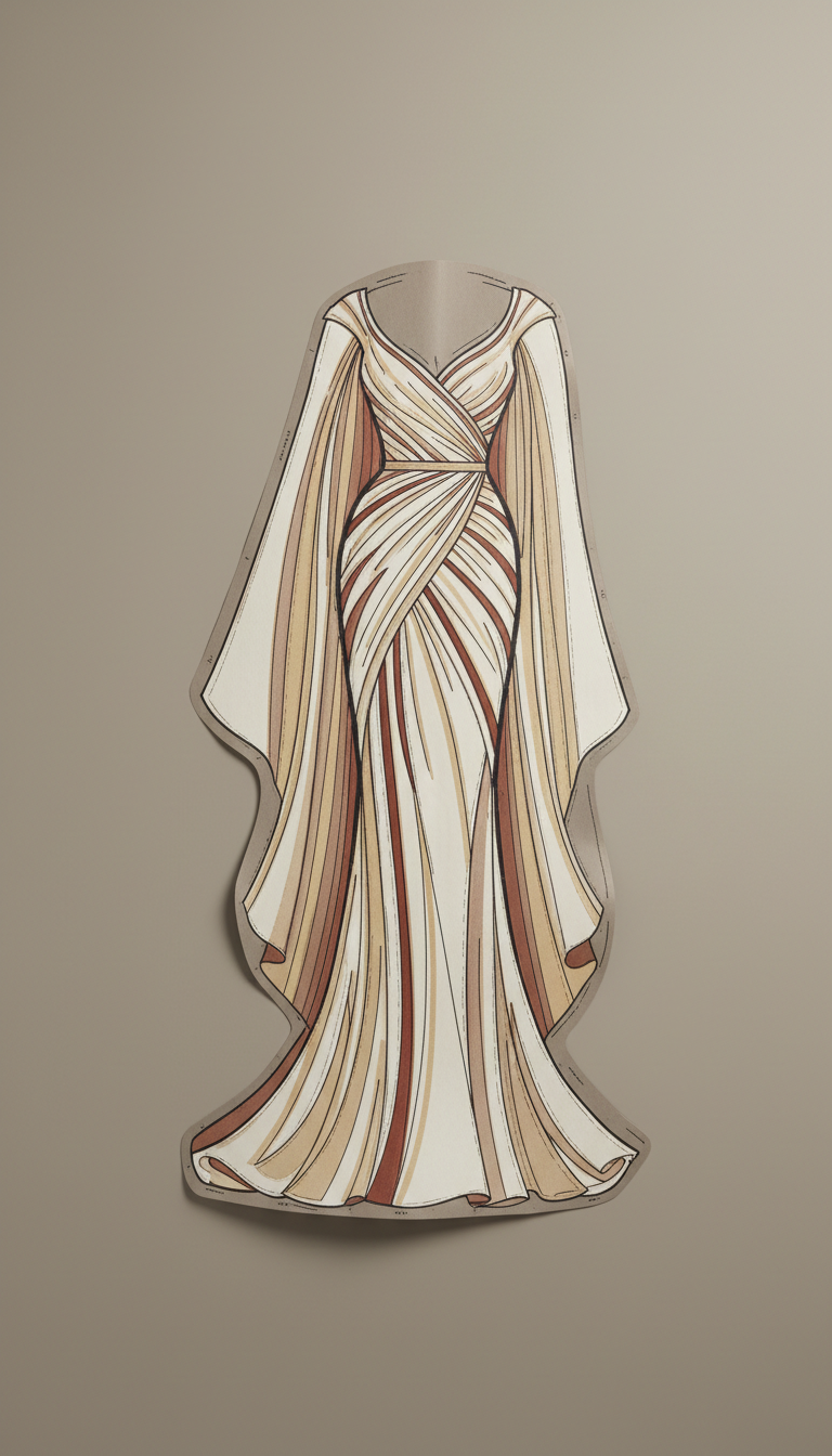 Patron robe du soir féminine drapée