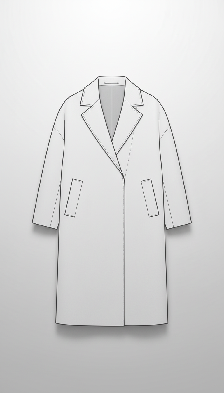 manteau oversize structuré en PDF